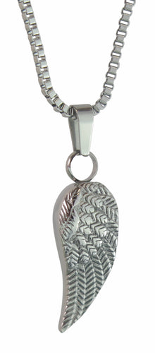 Guardian Angel Wing Cremation Urn Pendant