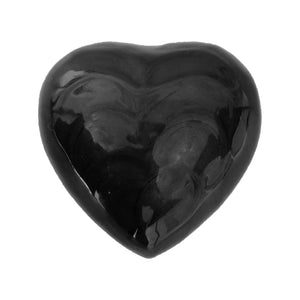 Black Enamel Heart Keepsake Urn