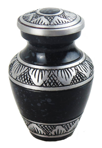 Miniature Black and Silver Night Sky Keepsake Urn