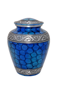 Large Blue Fire Finish Adult or Pet Ashes Urn | Love to Treasure