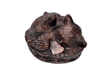 Rose Gold and Brown Angel Cat Urn