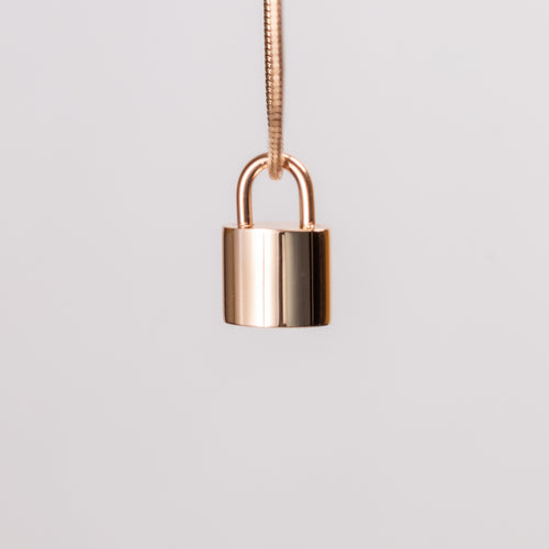 Rose Gold Padlock Personalised Cremation Urn Pendant