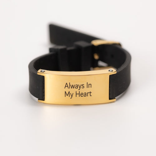 Contemporary Black and Gold Urn Bracelet with Optional Personalised Engraving