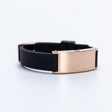 Contemporary Black and Rose Gold Urn Bracelet with Optional Personalised Engraving