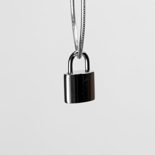 Silver Padlock Personalised Cremation Urn Pendant