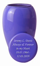 Large Purple Personalised Ashes Urn for Adult Pet | Love to Treasure