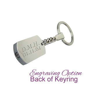 Personalised Cross Cremation Urn Keychain Keyring