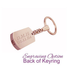 Always in my Heart Personalised Rose Gold Cremation Urn Keychain Keyring