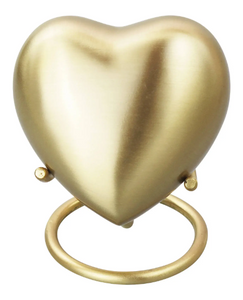 Heart Urn Keepsake Stand in Gold for 3" Heart Urns