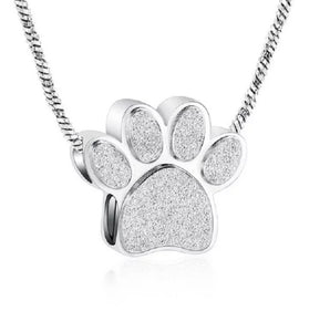 Silver Paw Shape Pendant Cremation Urn