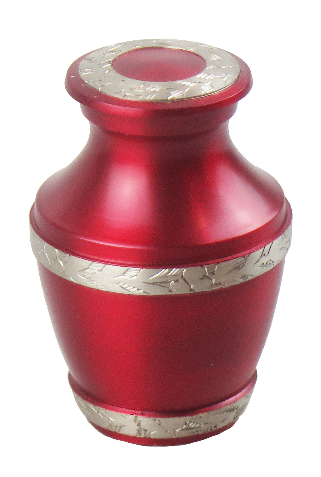 Miniature Red and Silver Olympia Keepsake Urn