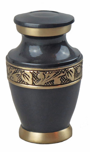 Miniature Slate Grey and Gold Olympia Olympia Keepsake Urn