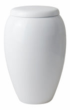 Large Aluminium White Adult Urn with Optional Personalised Engraving