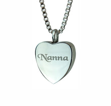 Nanna Heart Cremation Urn Pendant by Love to Treasure