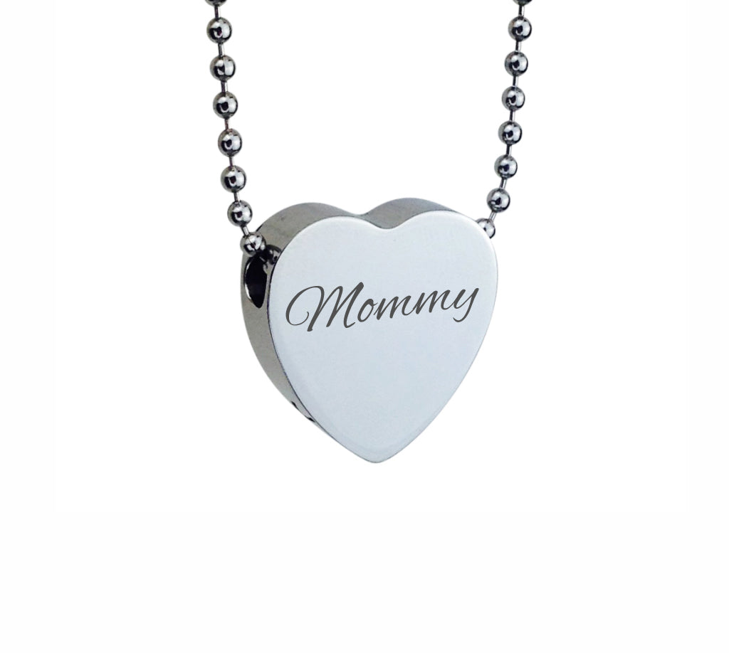 Mommy Heart Cremation Urn Pendant