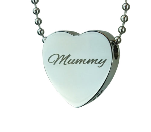 Mummy Heart Cremation Urn Pendant