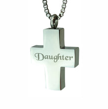 Daughter Cross Cremation Urn Pendant
