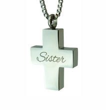 Sister Cross Cremation Urn Pendant