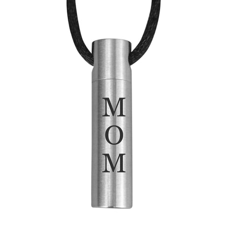 Mom Cylinder Cremation Urn Pendant