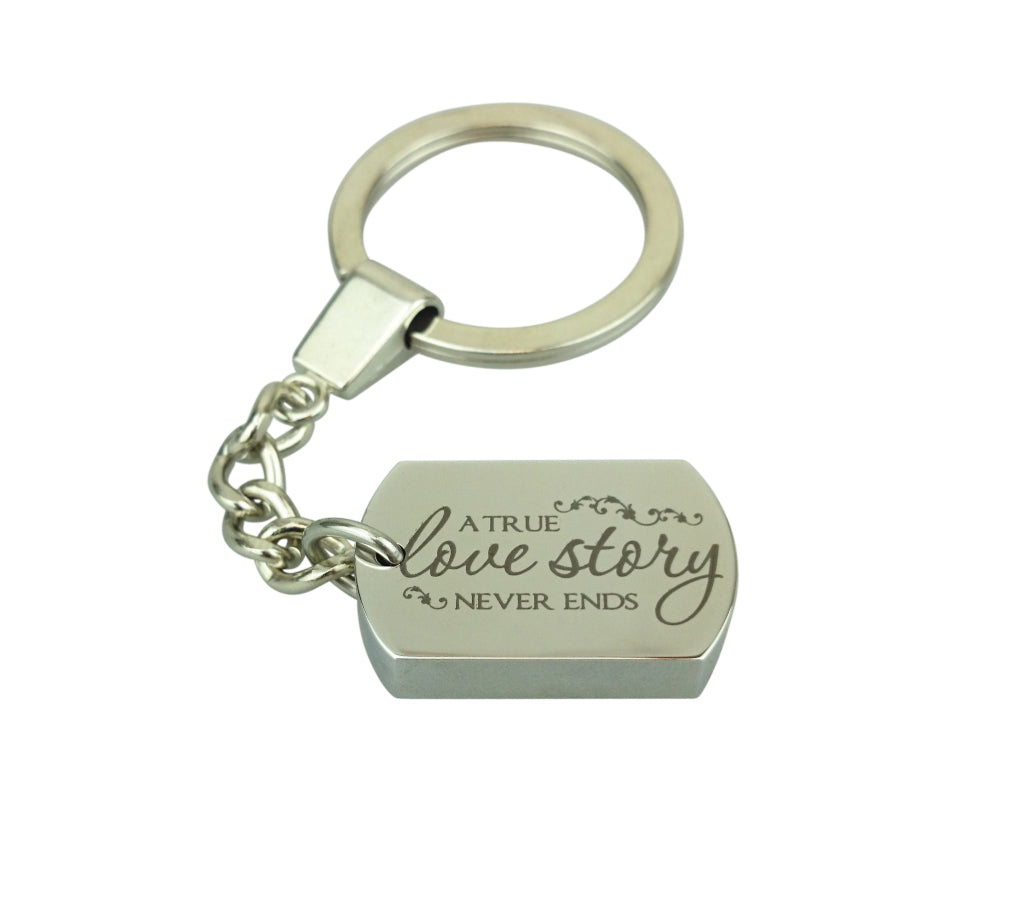 Love Story Cremation Urn Keychain Keyring