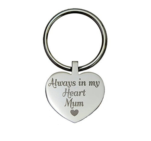 Always in my Heart Mum Heart Cremation Urn Keychain Keyring