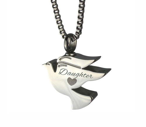 Daughter Dove Cremation Urn Pendant