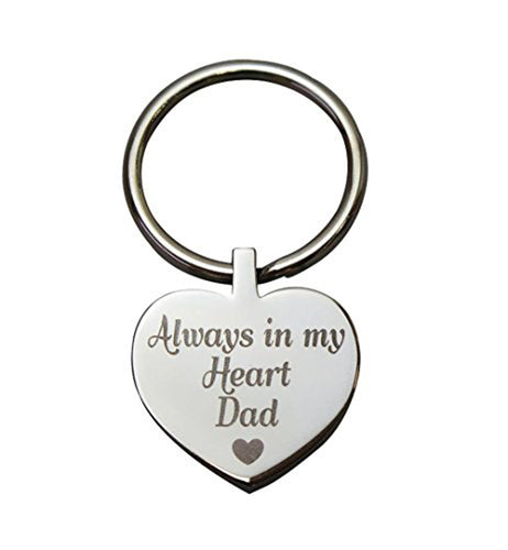 Always in my Heart Dad Heart Cremation Urn Keychain Keyring