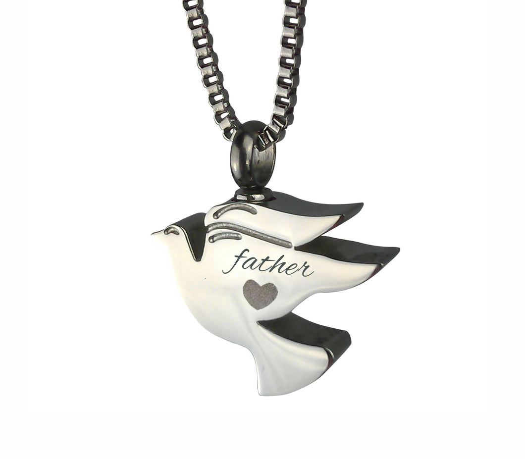 Father Dove Cremation Urn Pendant