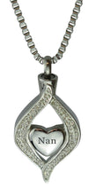 Nan Diamond Heart Cremation Urn Pendant