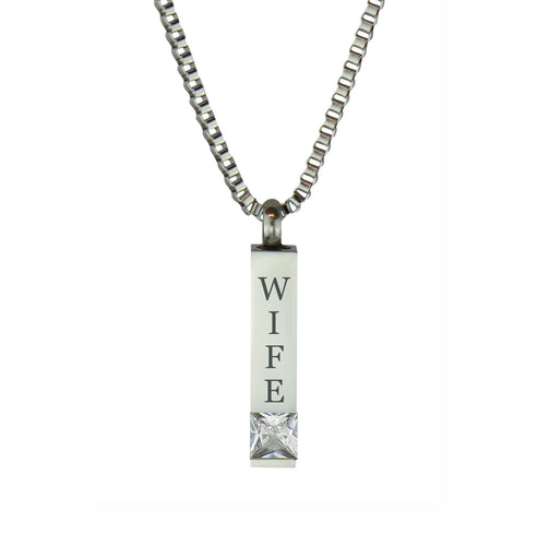 Wife Quantum Crystal Cremation Urn Pendant