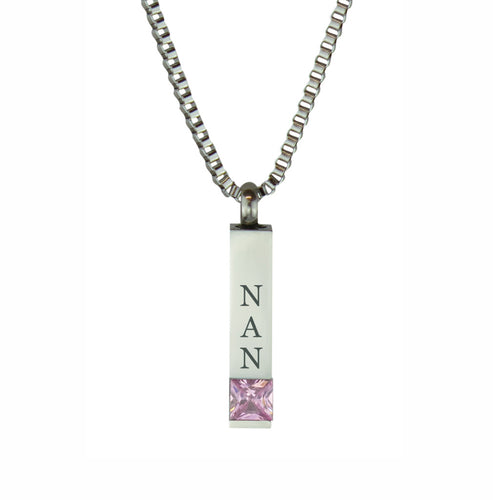 Nan Quantum Pink Crystal Cremation Urn Pendant