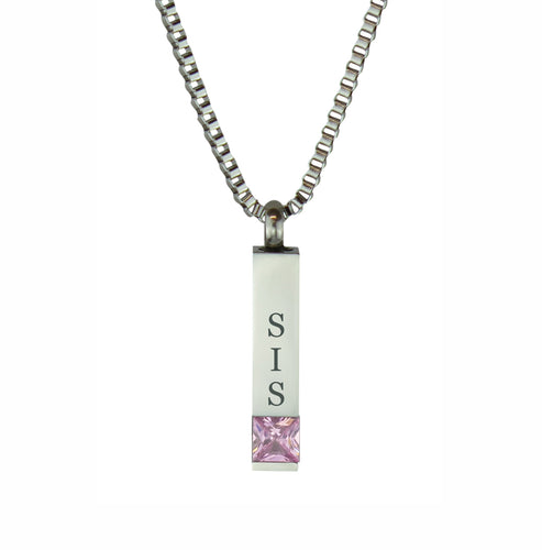 Sister Quantum Pink Crystal Cremation Urn Pendant