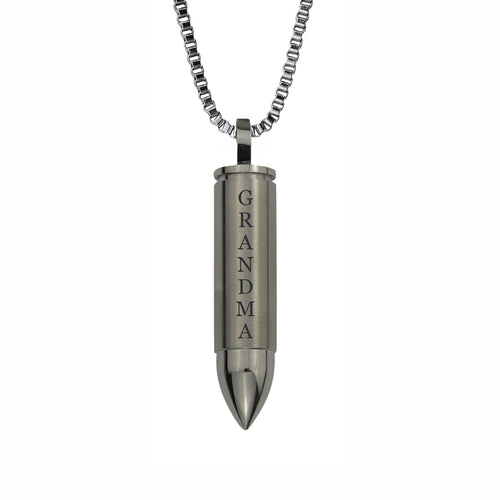 Grandma Bullet Cremation Urn Pendant