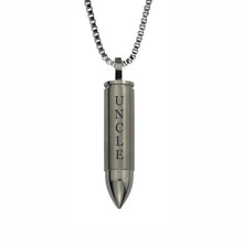 "Uncle" Silver Bullet Urn Pendant for Ashes | Love to Treasure