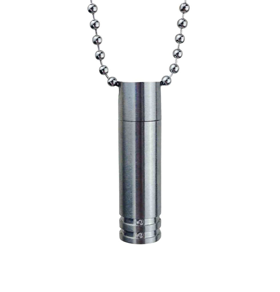 Cylinder Cremation Urn Pendant - Optional Personalisation