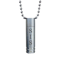 Sister Cylinder with Crystals Cremation Urn Pendant