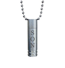 Son Cylinder with Crystals Cremation Urn Pendant