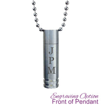 Cylinder Cremation Urn Pendant - Optional Personalisation