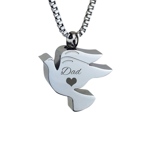 Dad Dove Cremation Urn Pendant