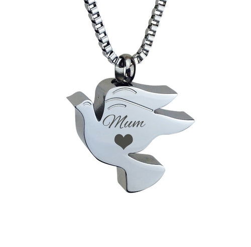 Mum Dove Cremation Urn Pendant