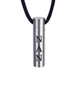 Nan Cylinder Cremation Urn Pendant