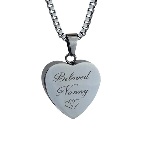 Beloved Nanny Hearts Cremation Urn Pendant