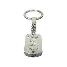 Always in my Heart Personalised Cremation Urn Keychain Keyring