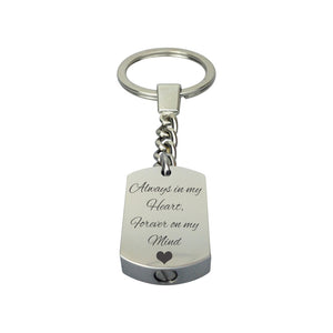 "Always & Forever" cremation memorial ashes keyring | Love to Treasure