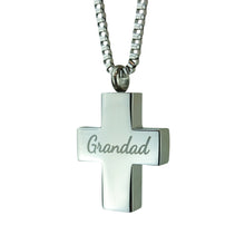 Grandad Cross Cremation Urn Pendant