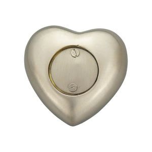 Personalised Patterned Silver Heart Brass Keepsake Urn