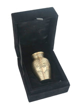 Miniature Celtic Claddagh Golden Keepsake Urn