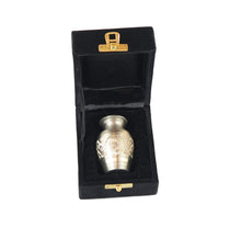 Miniature Vintage Art Deco Silver And Gold Keepsake Urn