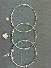 Sterling Silver Crystal Star Stacking Bracelet