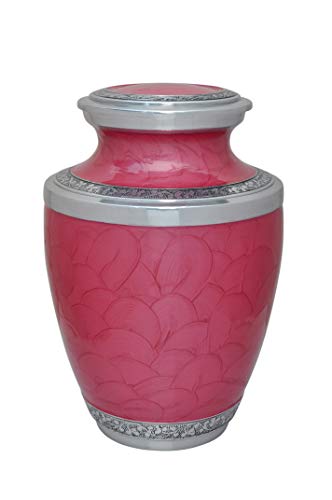 Large Pink Pearl Enamel Adult Aluminium Urn